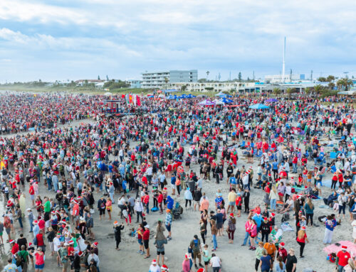 Record Breaking Crowds Attend 15th Annual Surfing Santas Event in Cocoa Beach